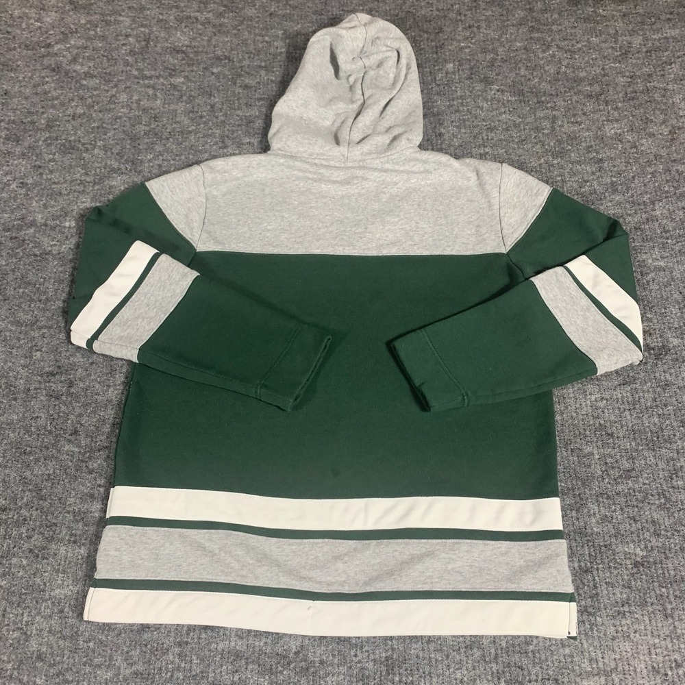 Michigan‎ State Spartans Hoodie Mens Medium Green Hockey Sweatshirt Pullover MSU - Picture 12 of 12